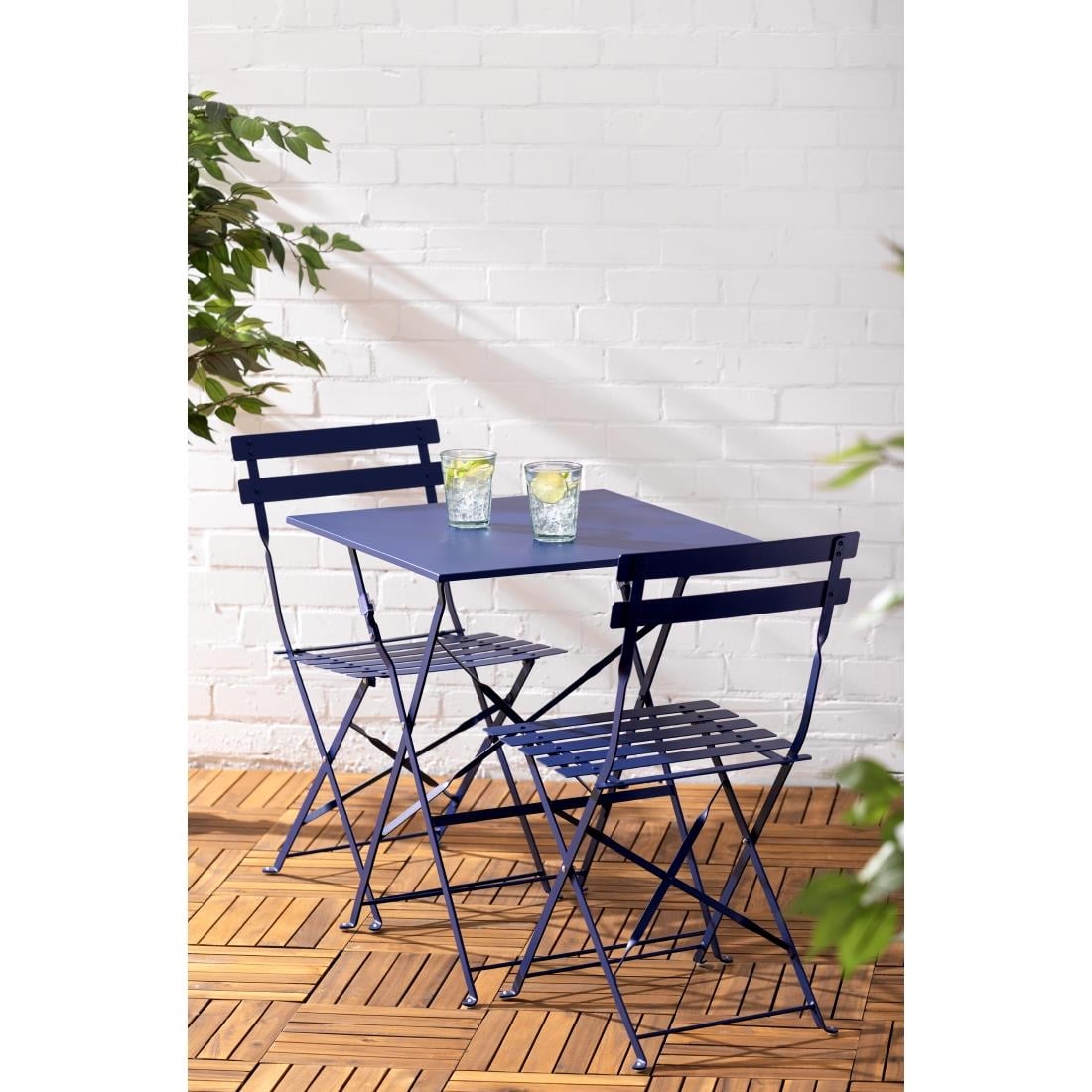 Bolero Perth Pavement Style Klapstoelen Donker Marineblauw (Pak Van 2)