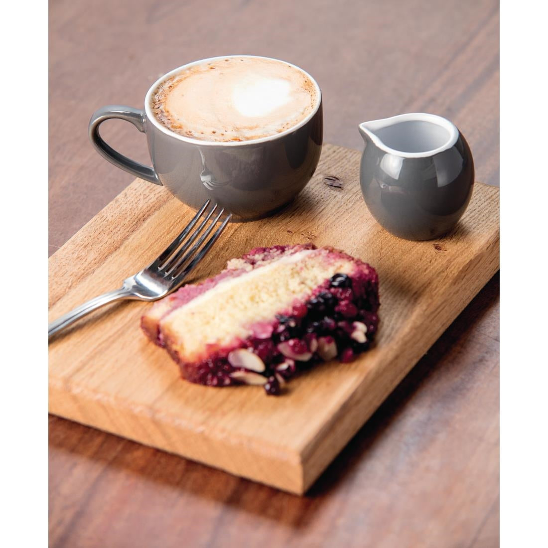 Olympia Café cappuccino koppen donkergrijs 340ml (12 stuks)