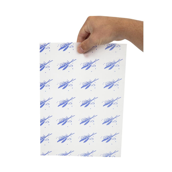 Vetvrij hamburger papier blauw (1000 stuks)