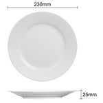 Olympia Athena borden met brede rand 22,8cm (12 stuks)