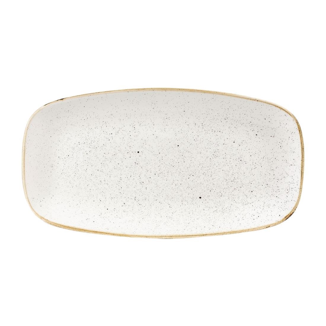 Churchill Stonecast Barley White Chefs Ovaal Bord 35.2 x 18.7cm (pak van 6)