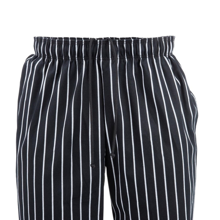 Chef Works Designer baggy koksbroek zwart-wit gestreept S