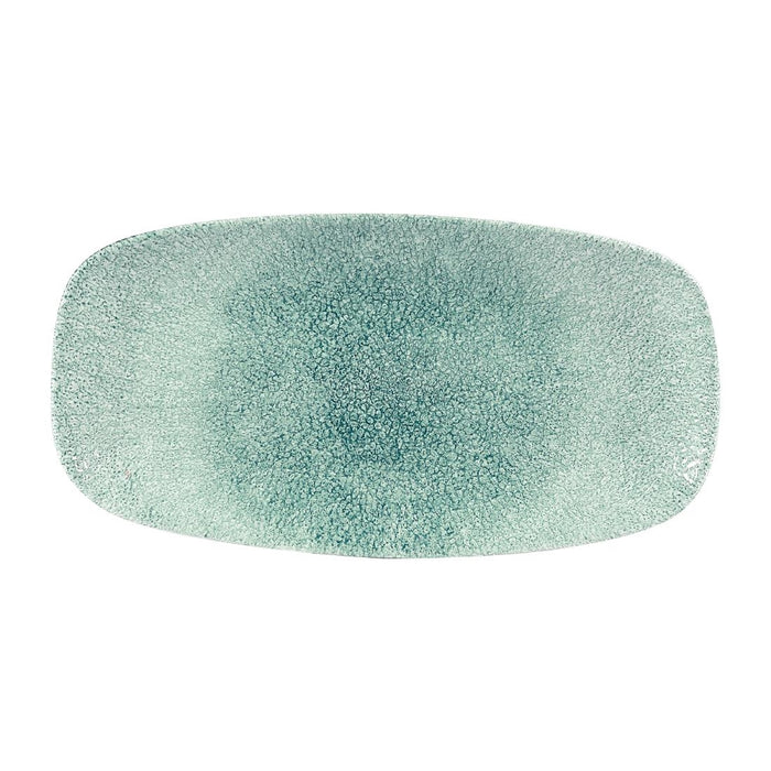 Churchill Raku Jade Green Chefs Ovaal Bord 29.8 x 15.2cm (pak van 12)