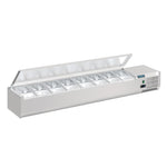Polar g-serie werkbank koelkast met deksel 8x 1/4gn