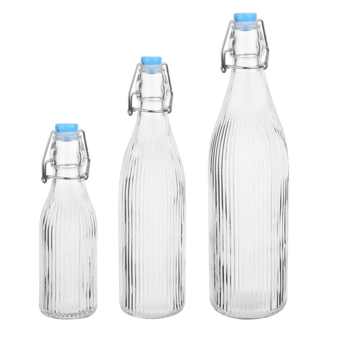 Olympia Geribbelde Swing Top Waterflessen 500ml (Pakket Van 6)