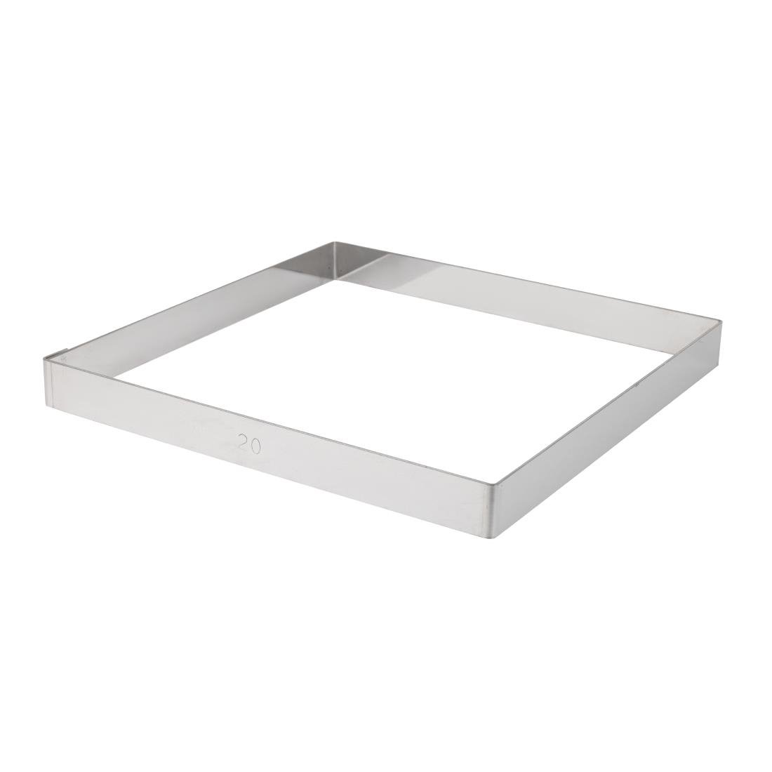 De Buyer vierkante vorm RVS 20x2cm