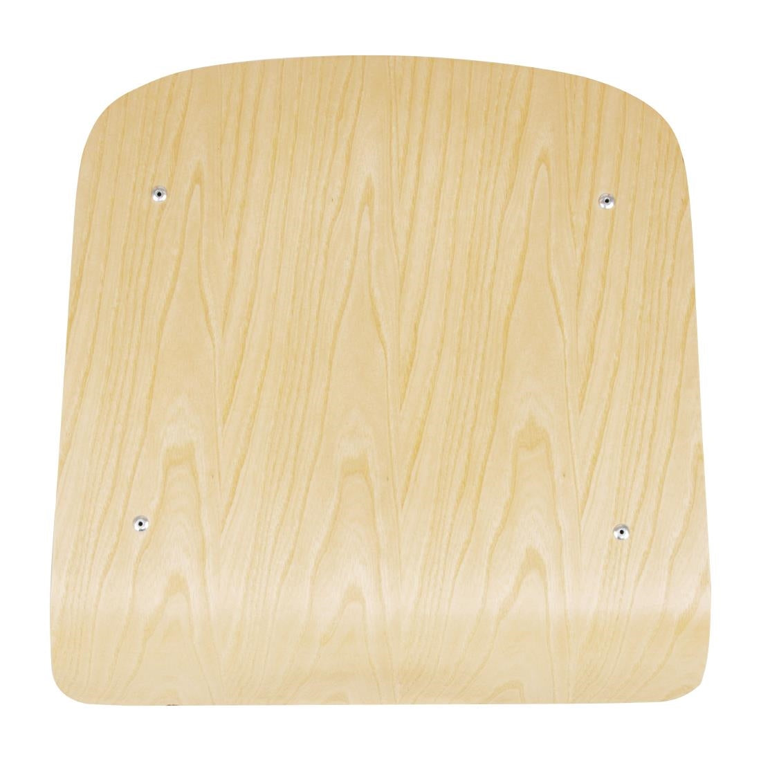 Bolero Cantina gegalvaniseerd stalen stoelen met houten zitting en rugleuning (4 stuks)