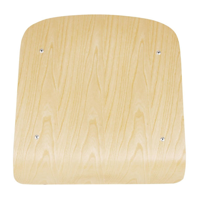 Bolero Cantina gegalvaniseerd stalen stoelen met houten zitting en rugleuning (4 stuks)