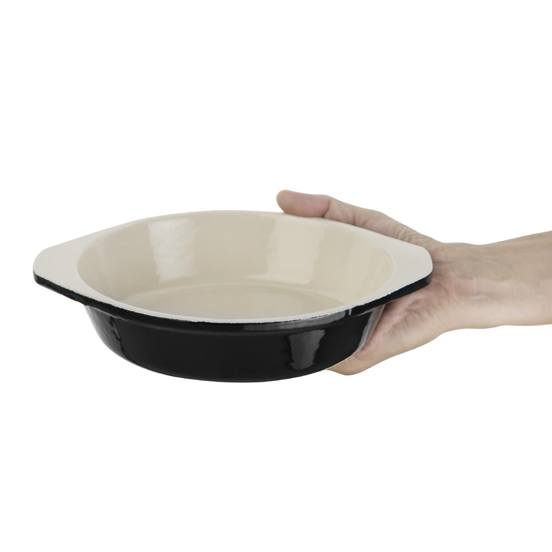 Vogue ronde gratineerschaal zwart 0,75L