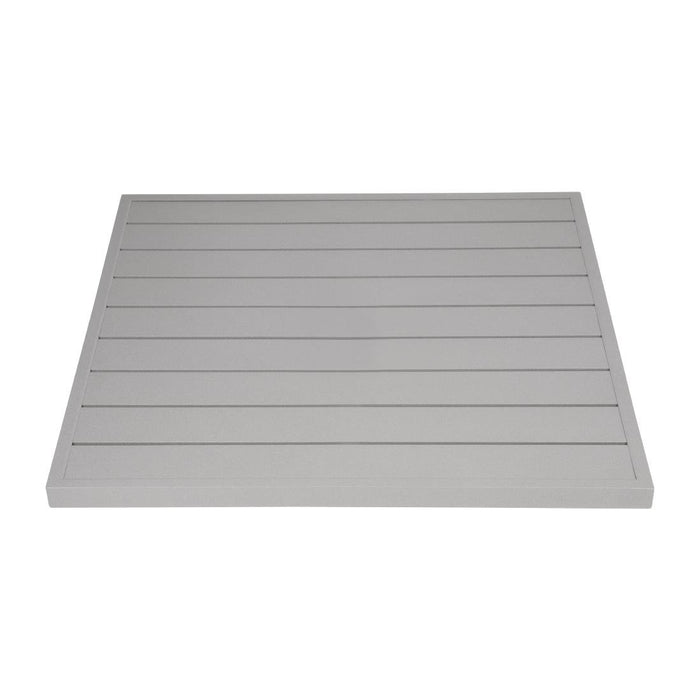 Bolero Aluminium Vierkant Tafelblad Lichtgrijs 700mm