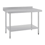 Vogue RVS werktafel met achteropstand 90x120x70cm