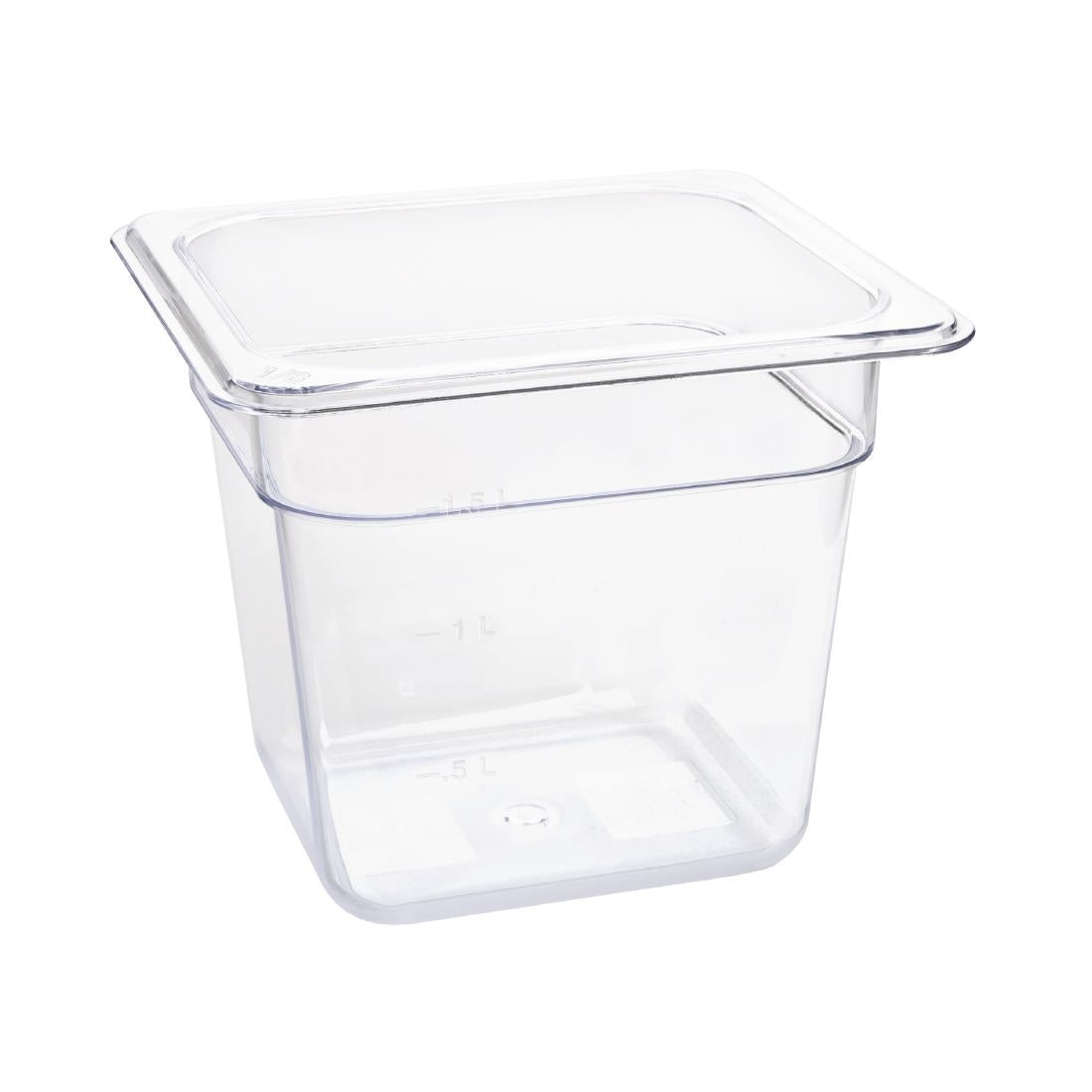 Vogue polycarbonaat 1/6 gastronorm container 150mm transparant