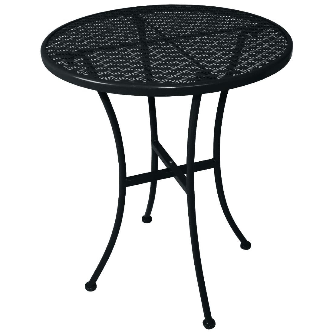 Bolero ronde stalen bistrotafel zwart 60cm (15 stuks)
