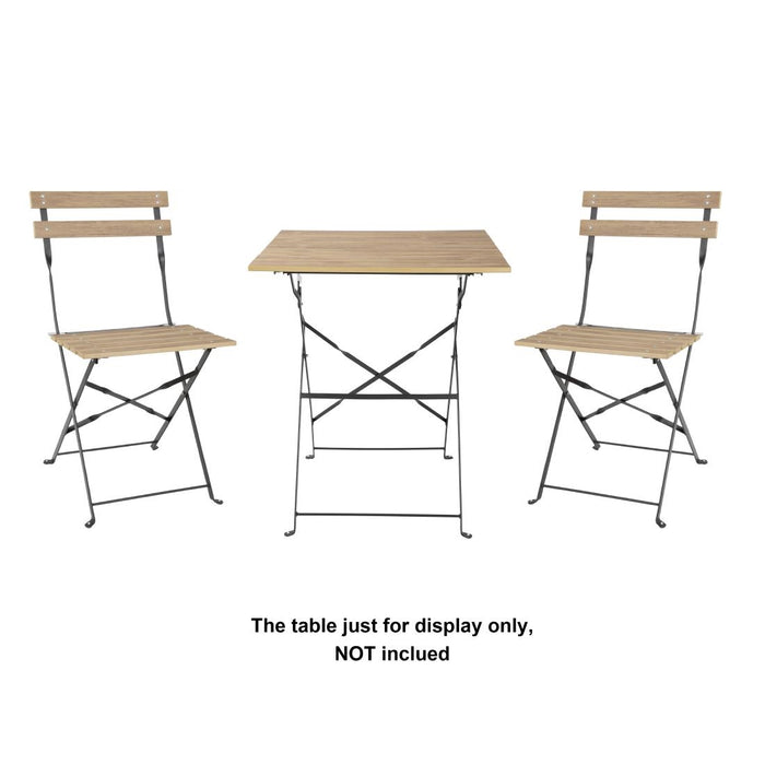 Bolero Perth Pavement Style Klapstoelen Met Houteffect (Pak Van 2)