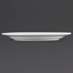 Olympia Whiteware borden met brede rand 25cm (12 stuks)
