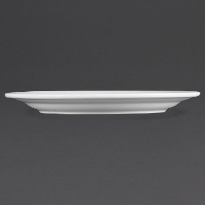 Olympia Whiteware borden met brede rand 25cm (12 stuks)