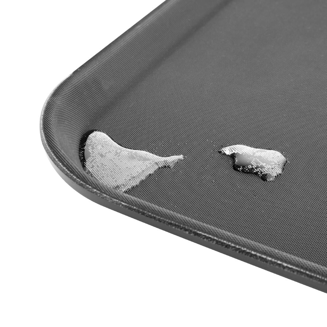 Olympia Kristallon Rechthoekige Dienblad Zwart Antislip Glasvezel 405x560mm