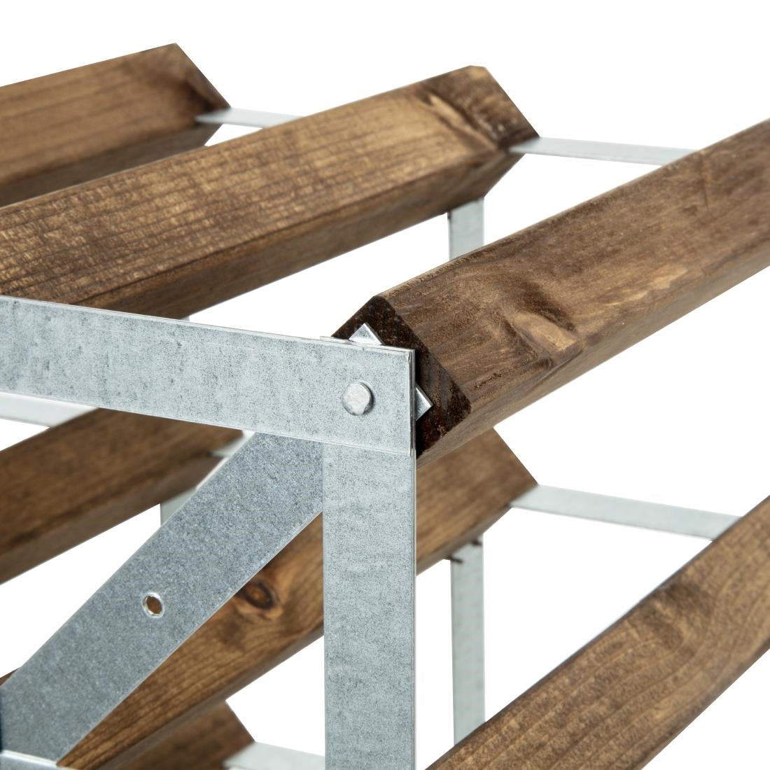 Wijnrek donker hout 42 flessen