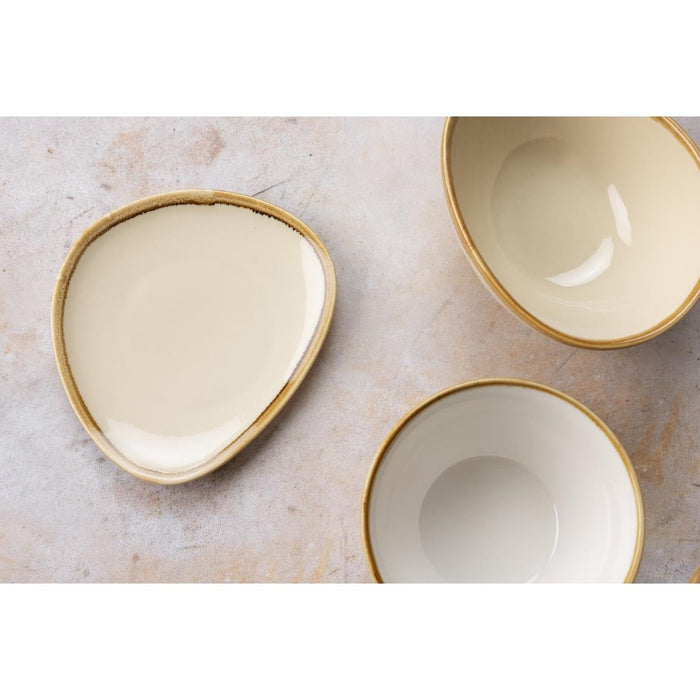 Olympia Kiln driehoekige borden zandsteen 16,5cm (6 stuks)