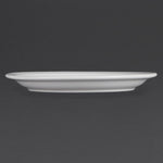 Olympia Whiteware borden met smalle rand 23cm (12 stuks)