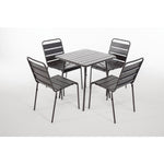 Bolero vierkante stalen tafel grijs 70cm