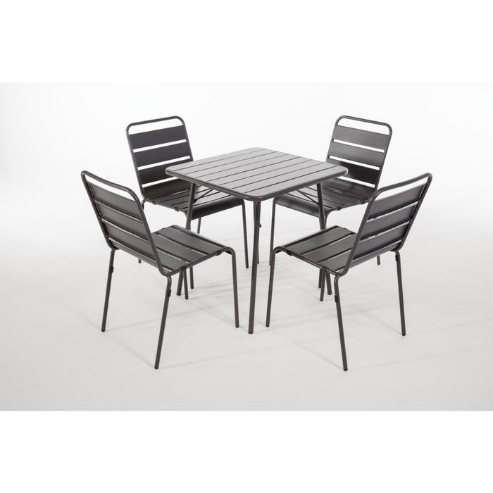 Bolero vierkante stalen tafel grijs 70cm