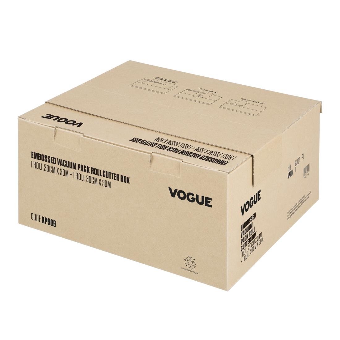 Vogue Vacuümverpakkingsrol Met Snijdoos (Reliëf) 200 mm En 300 mm Dubbelverpakking
