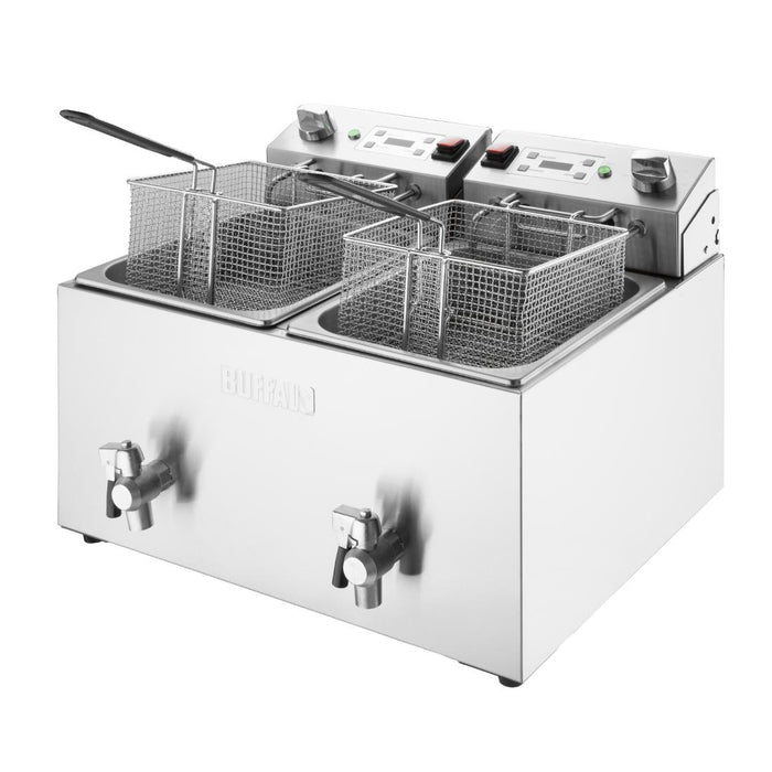 Buffalo Dubbele Elektrische Friteuse Met Timer 2X8Ltr