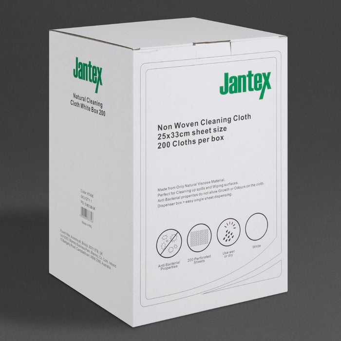 Jantex Groene Composteerbare Schoonmaakdoek Wit (Pak Van 200)