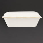 Fiesta Compostable bagasse maaltijddozen 182mm (250 stuks)