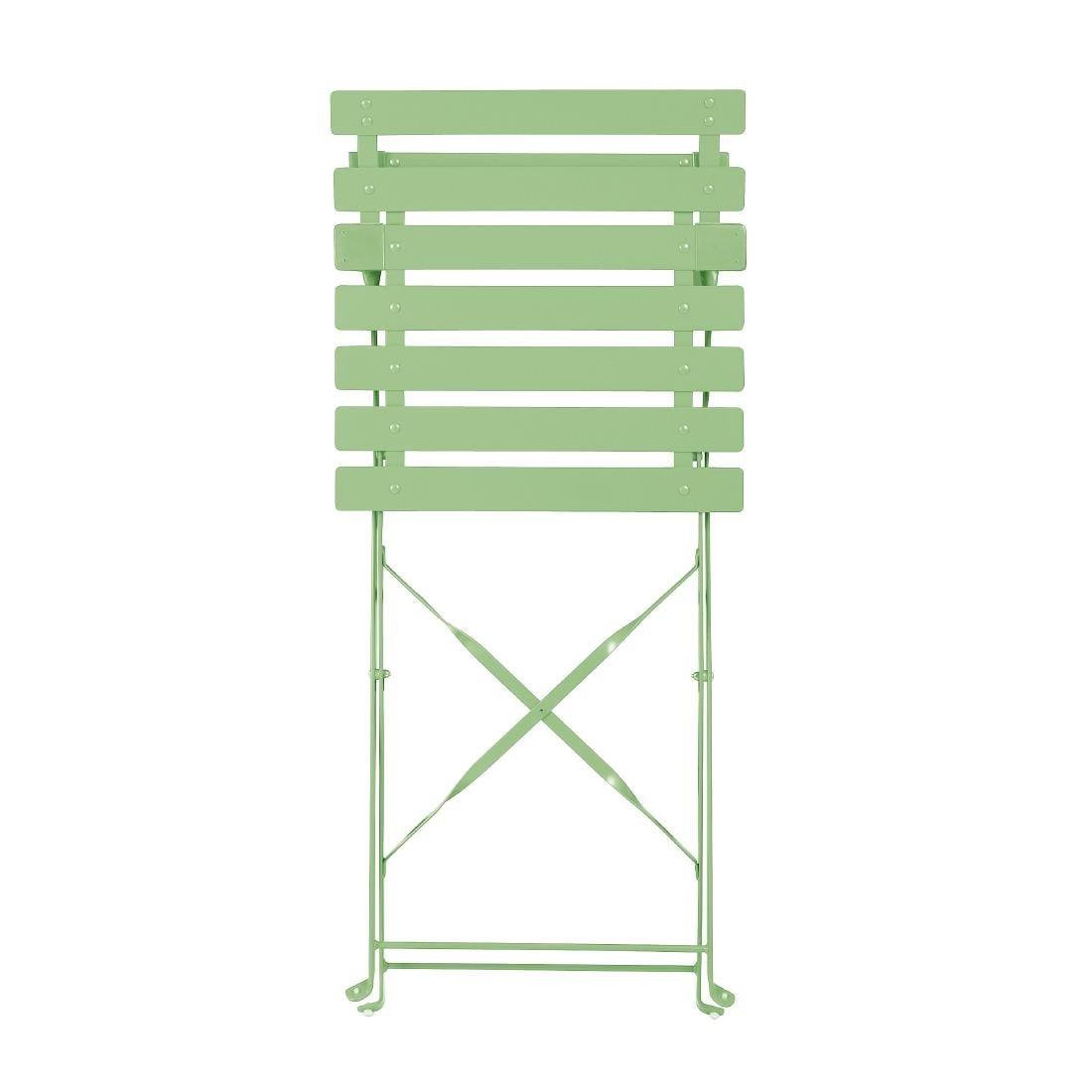Bolero stalen klapstoelen lichtgroen (2 stuks)