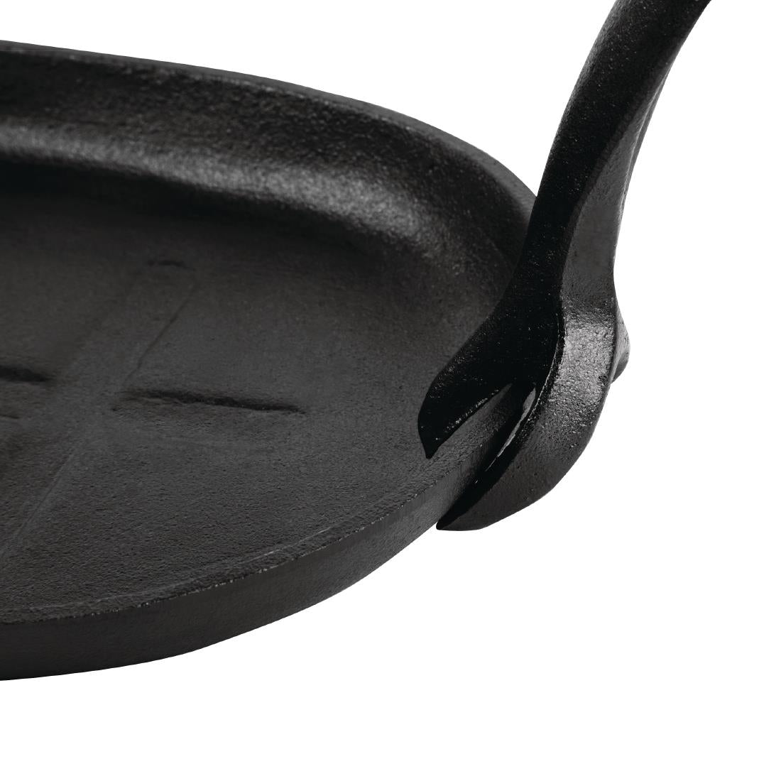 Olympia gietijzeren schaal/sizzle platter ovaal 28x19cm