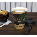Fiesta Compostable composteerbare koffiebekers enkelwandig bruin 34cl (1000 stuks)