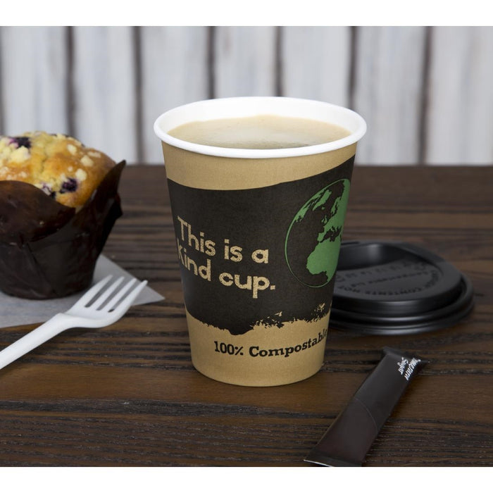 Fiesta Compostable composteerbare koffiebekers enkelwandig bruin 34cl (1000 stuks)