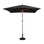 Bolero vierkante zwarte parasol 2,5 meter