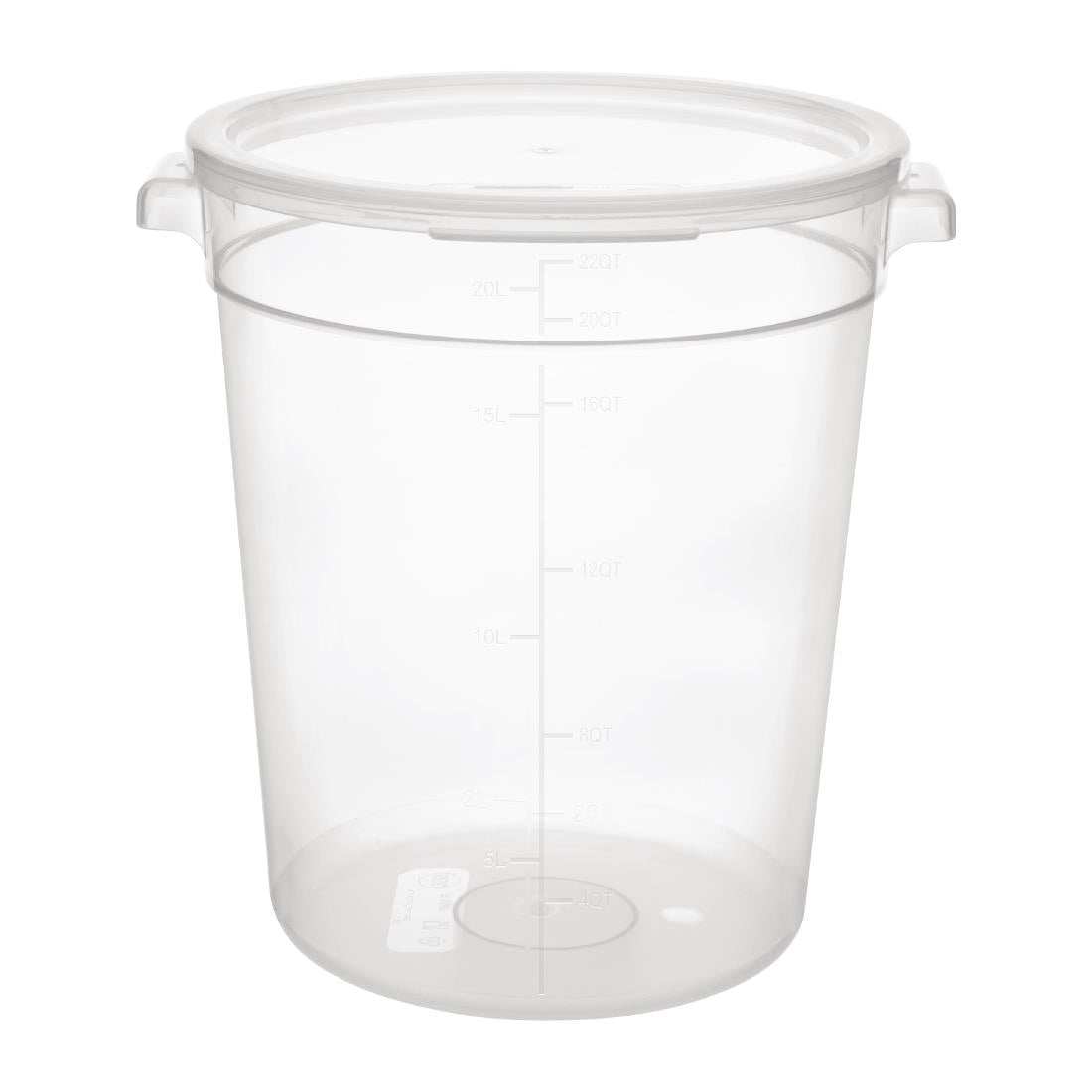 Vogue polypropyleen ronde vershoudbak 20L