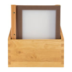 Securit menumappen set met houten box A4 bruin (20 stuks)