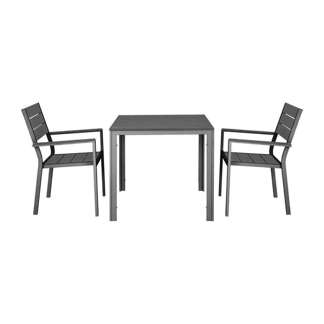 Bolero Valletta Grijze Stoelen Met Armleuningen (4 Pack)