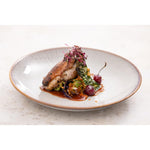 Olympia Drift Grey Coupe Low Bowls Met Reliëf, 260 mm (Pak Van 4)