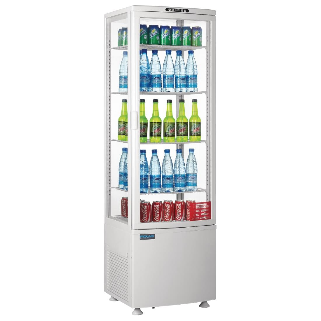 Polar C-Serie Energiezuinige Koelkast Met Gebogen Deur Wit 235Ltr