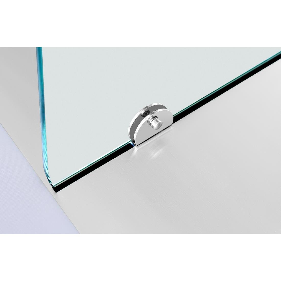 Polar U-serie vierdeurs saladette met vierkant kuchscherm