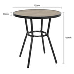 Bolero Marston Ronde Buitentafel Zwart 700mm