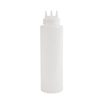 Vogue knijpfles met 3 spuitmonden transparant 1L