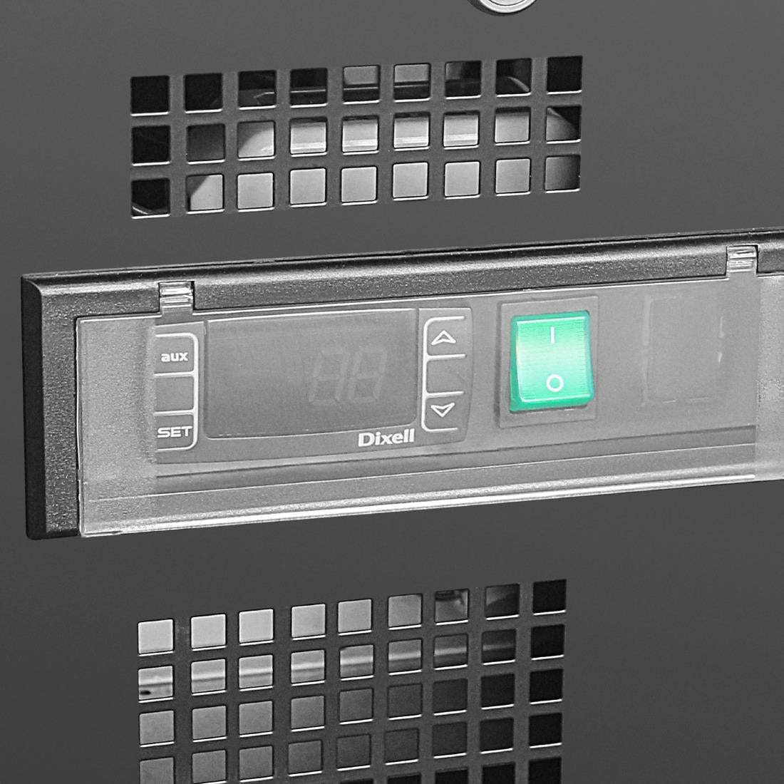 Polar G-serie staande barkoeling/display koeling met schuifdeuren 490L zwart