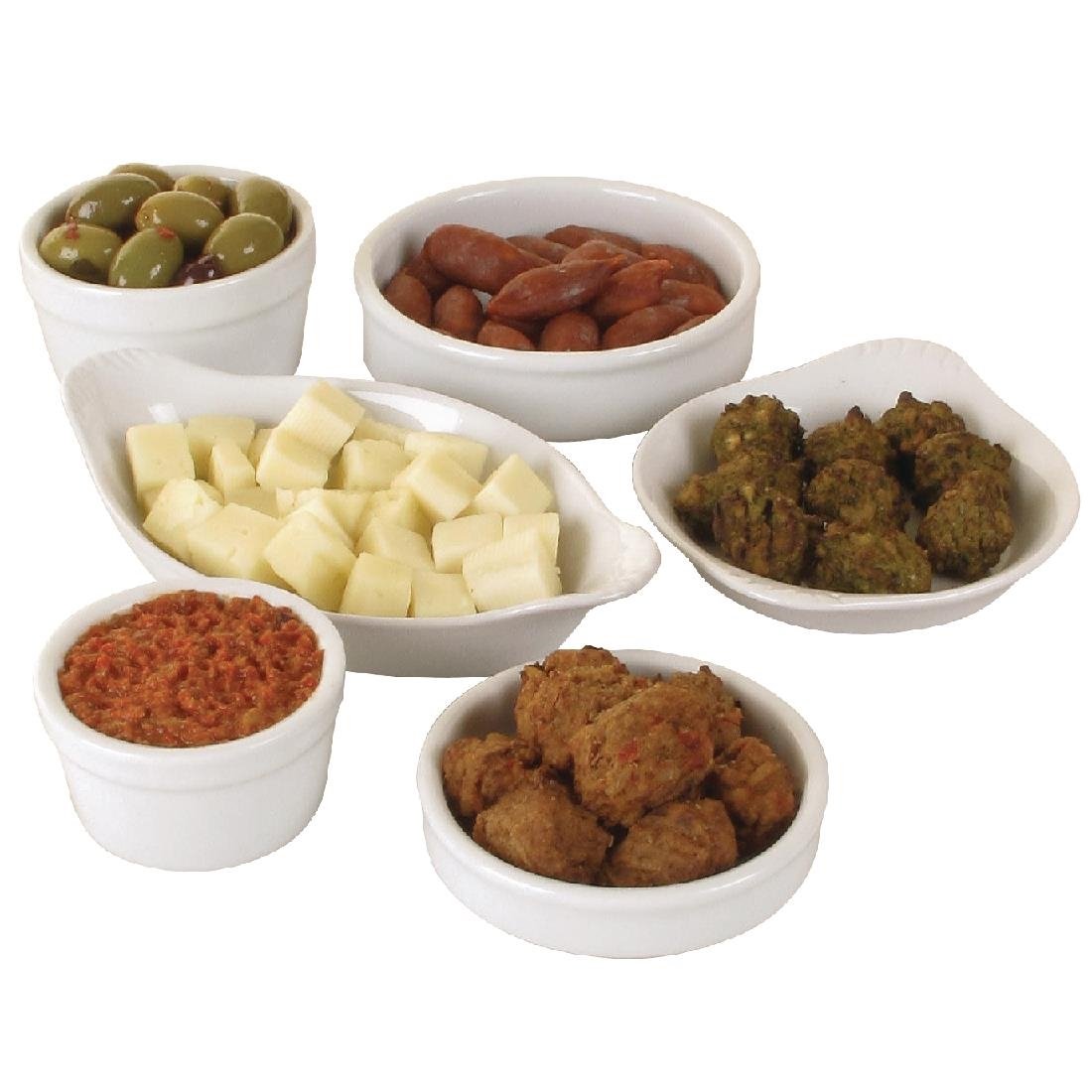 Olympia Whiteware stapelbare tapasschaaltjes 10,2cm (6 stuks)