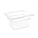 Vogue polycarbonaat 1/6 gastronorm container 100mm transparant