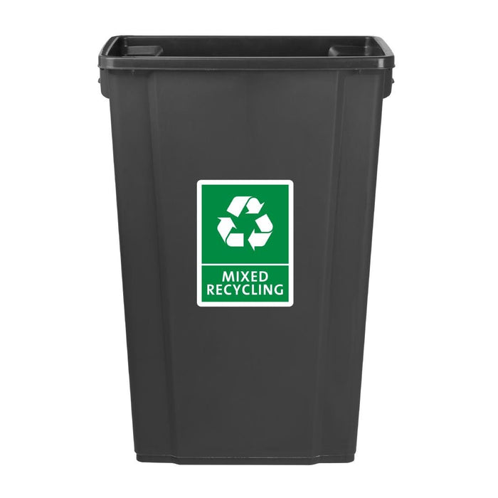 Jantex Smalle Afvalbak Zwart 80Ltr
