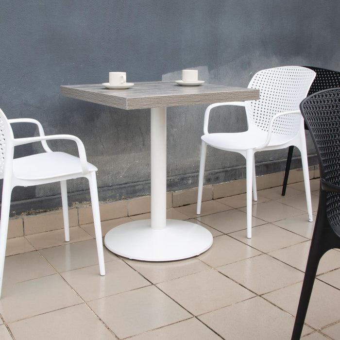 Bolero gietijzeren ronde tafelvoet wit 548(B)x728(H)mm