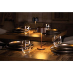 Olympia Siena Tafellamp Ronde Koepel Kastanje 200mm