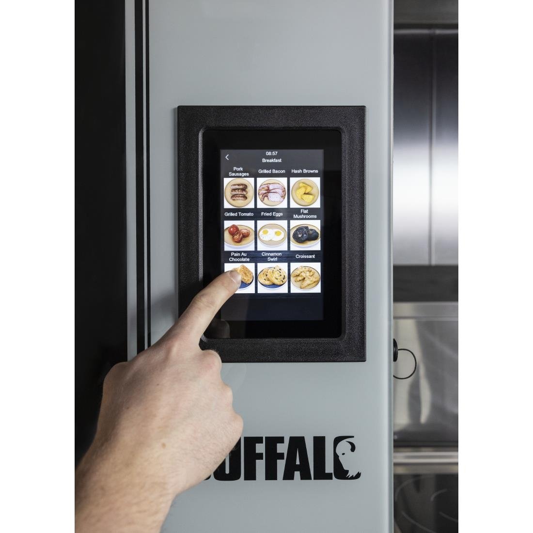 Buffalo Vrijstaande Slimme Touchscreen Compacte Combi Oven 6 x GN 1/1 Met Installatiekit